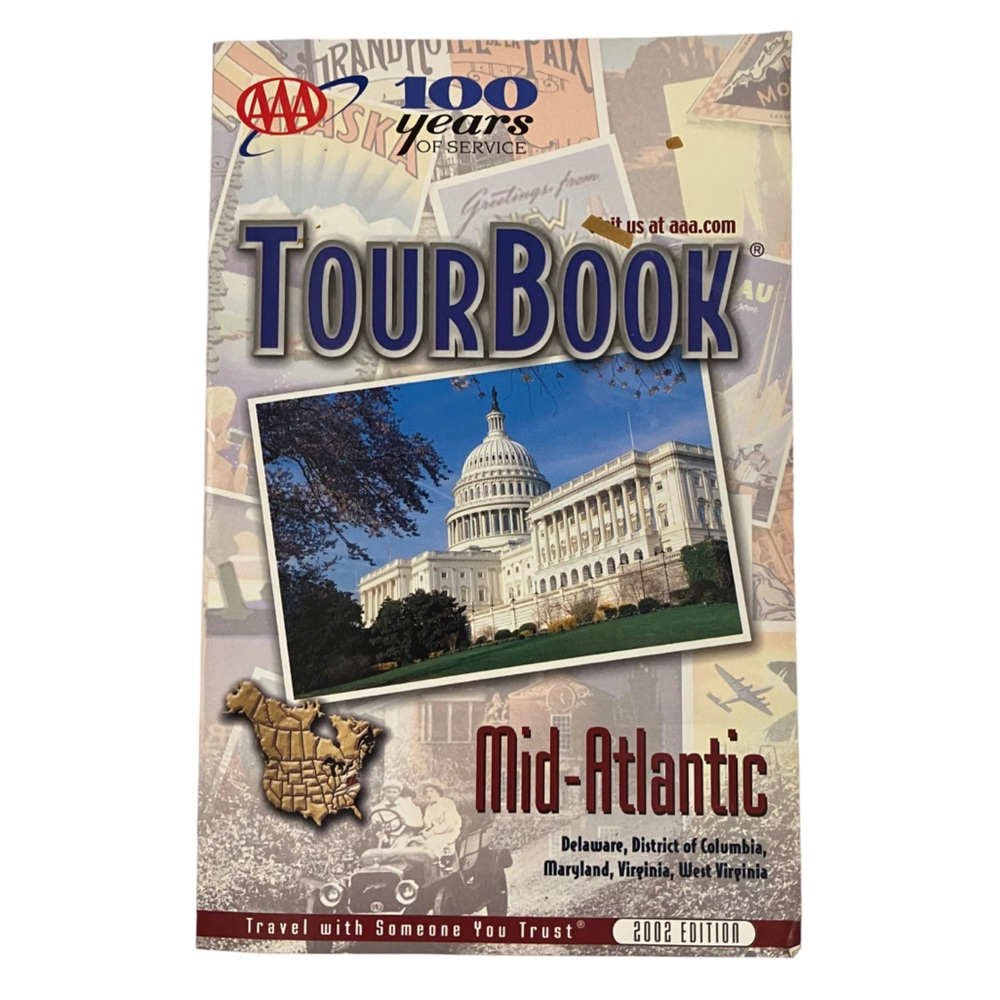 AAA TourBook Mid-Atlantic 2002 Delaware, DC, Maryland, Virginia, West Virginia